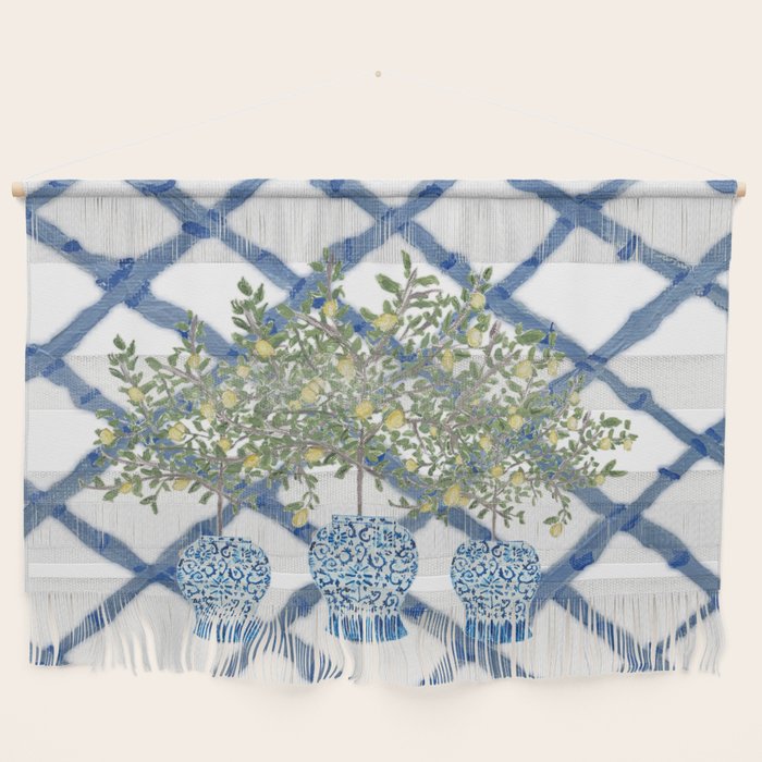Lemons Lemon Trees Ginger Jar Chinoiserie  Wall Hanging Gallery Image 1