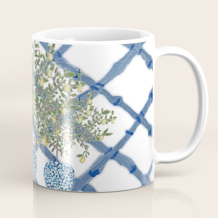 Lemons Lemon Trees Ginger Jar Chinoiserie  Coffee Mug Gallery Image 1