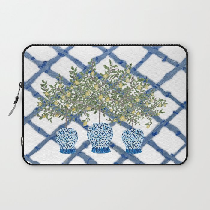 Lemons Lemon Trees Ginger Jar Chinoiserie  Laptop Sleeve Gallery Image 1