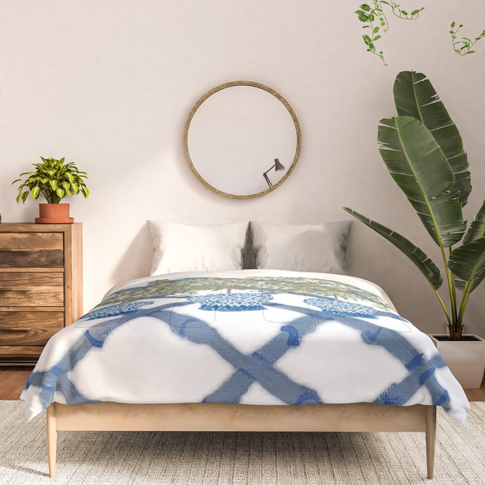 Lemons Lemon Trees Ginger Jar Chinoiserie  Comforter Gallery Image 3