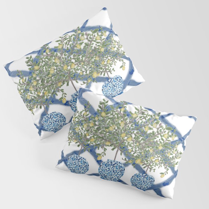 Lemons Lemon Trees Ginger Jar Chinoiserie  Pillow Sham Gallery Image 3