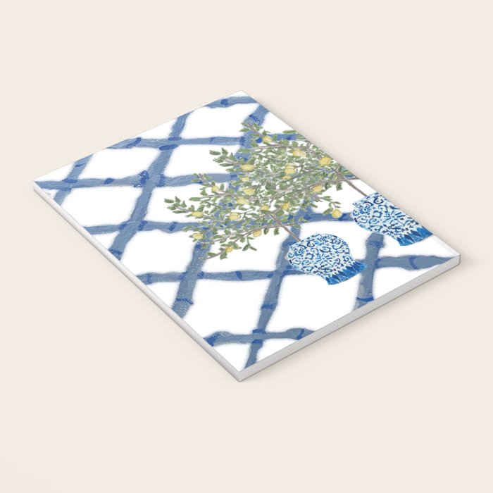 Lemons Lemon Trees Ginger Jar Chinoiserie  Notebook Gallery Image 3