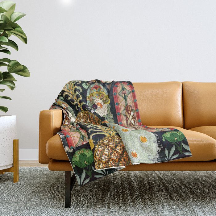  Victorian Midnight IV Throw Blanket Gallery Image 1
