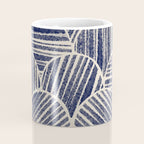 Navy Blue Striped Pattern #2 Coffee Mug Gallery Image 4