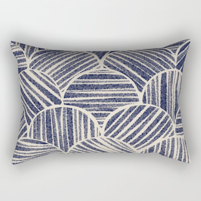 Navy Blue Striped Pattern #2 Rectangular Pillow Gallery Image 1