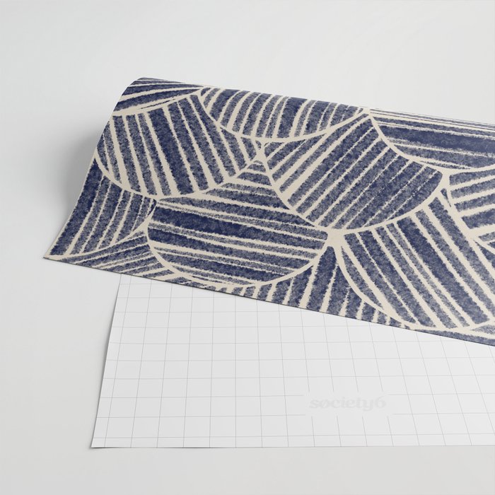 Navy Blue Striped Pattern #2 Wrapping Paper Gallery Image 2