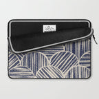Navy Blue Striped Pattern #2 Laptop Sleeve Gallery Image 2