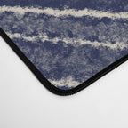 Navy Blue Striped Pattern #2 Desk Mat Gallery Image 4