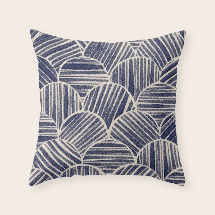 Navy Blue Striped Pattern #2 Throw Pillow Gallery Image 6