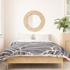 Navy Blue Striped Pattern #2 Duvet Cover Gallery Image 3