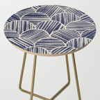 Navy Blue Striped Pattern #2 Side Table Gallery Image 2