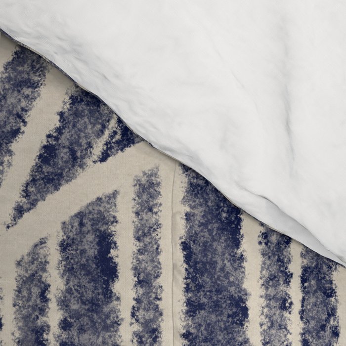 Navy Blue Striped Pattern #2 Comforter Gallery Image 4