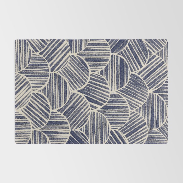 Navy Blue Striped Pattern #2 Rug Gallery Image 2