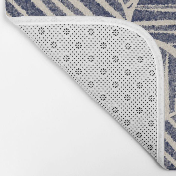 Navy Blue Striped Pattern #2 Bath Mat Gallery Image 2