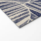 Navy Blue Striped Pattern #2 Welcome Mat Gallery Image 2