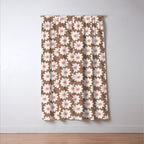 Flower field - mocha pink Window Curtain Gallery Image 3