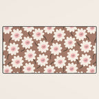 Flower field - mocha pink Desk Mat Gallery Image 3