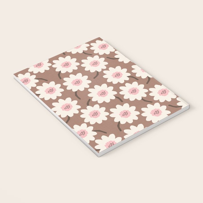 Flower field - mocha pink Notebook Gallery Image 3