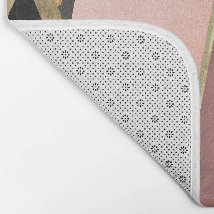 Pink and Gold Peaks Bath Mat Gallery Image 2