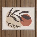 Minimal Abstract Art Plant 8 Outdoor Rug Gallery Image 1