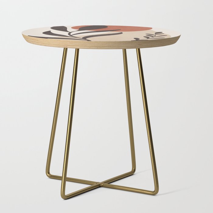Minimal Abstract Art Plant 8 Side Table Gallery Image 1