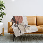 Minimal Abstract Art Plant 8 Throw Blanket Gallery Image 1