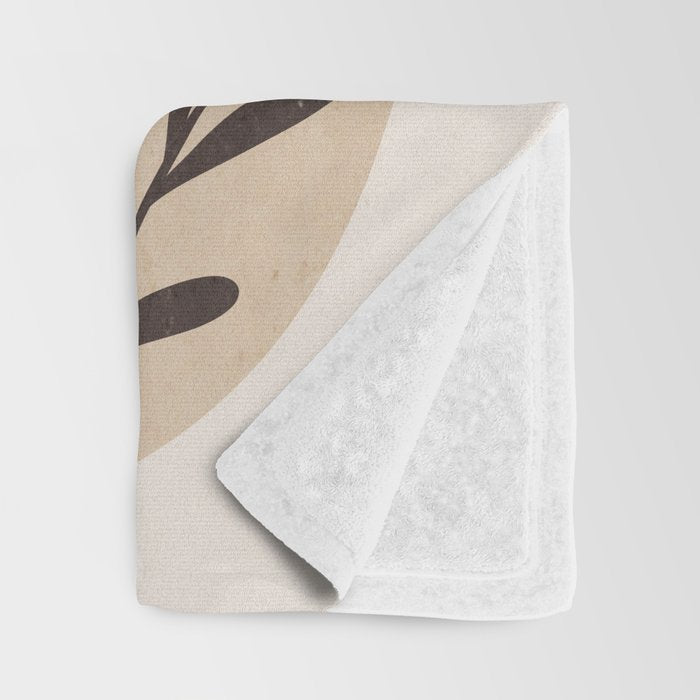 Minimal Abstract Art Plant 8 Throw Blanket Gallery Image 3
