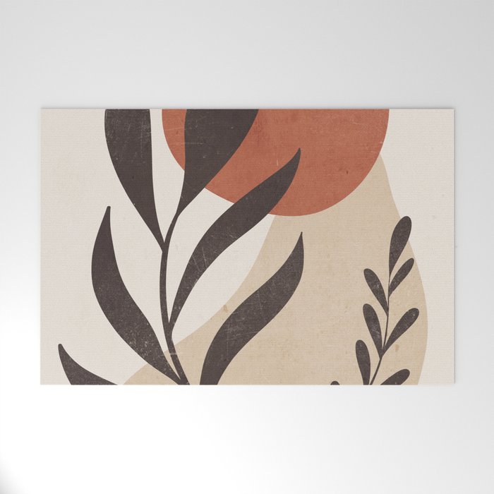 Minimal Abstract Art Plant 8 Welcome Mat Gallery Image 1