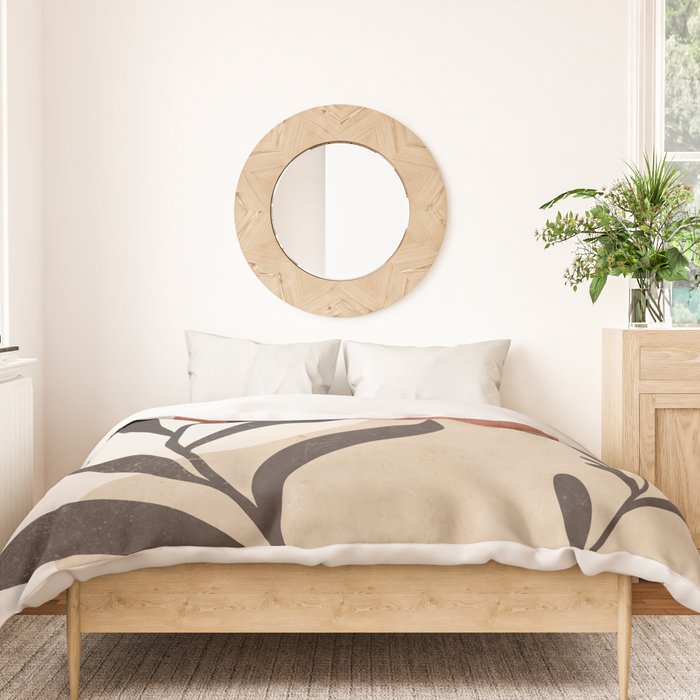 Minimal Abstract Art Plant 8 Duvet Cover Gallery Image 3