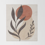 Minimal Abstract Art Plant 8 Throw Blanket Gallery Image 2