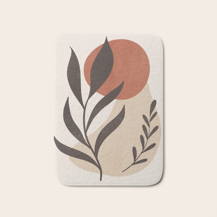 Minimal Abstract Art Plant 8 Bath Mat Gallery Image 1