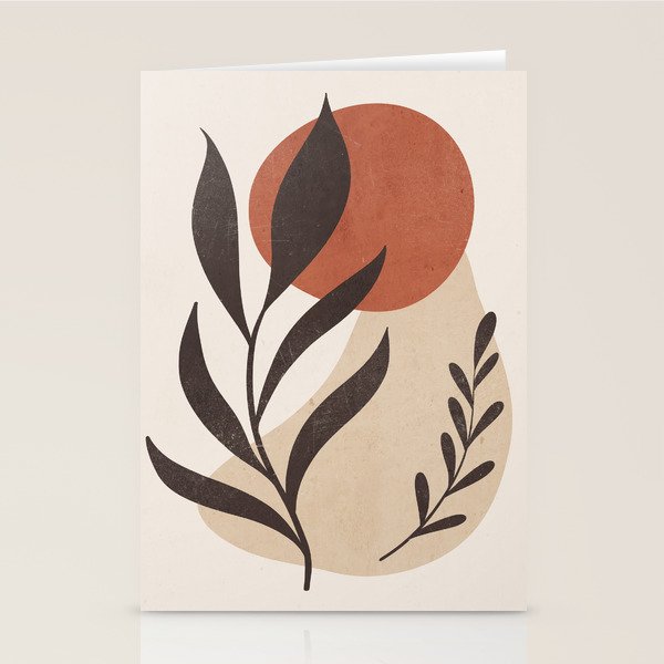 Minimal Abstract Art Plant 8 Stationery Card Gallery Image 1