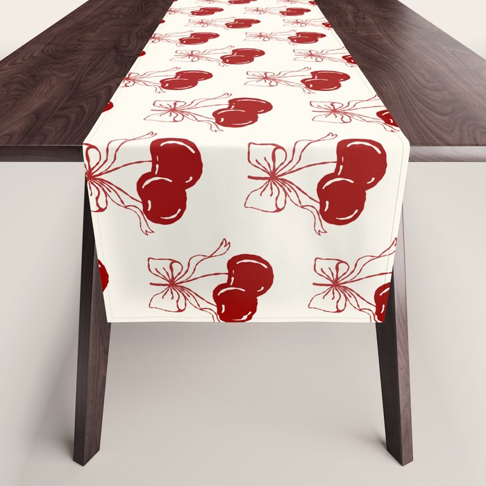cherry coquette bows Table Runner Gallery Image 1