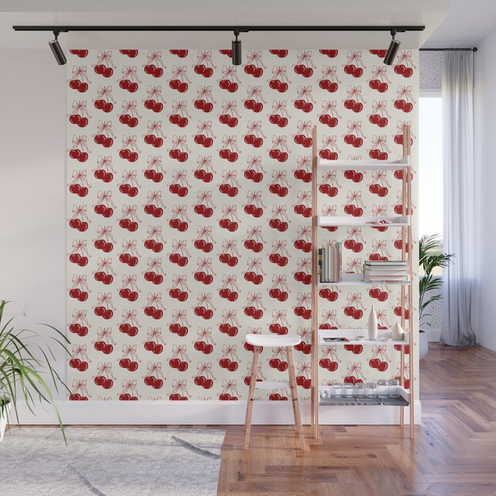 cherry coquette bows Wall Mural Gallery Image 1