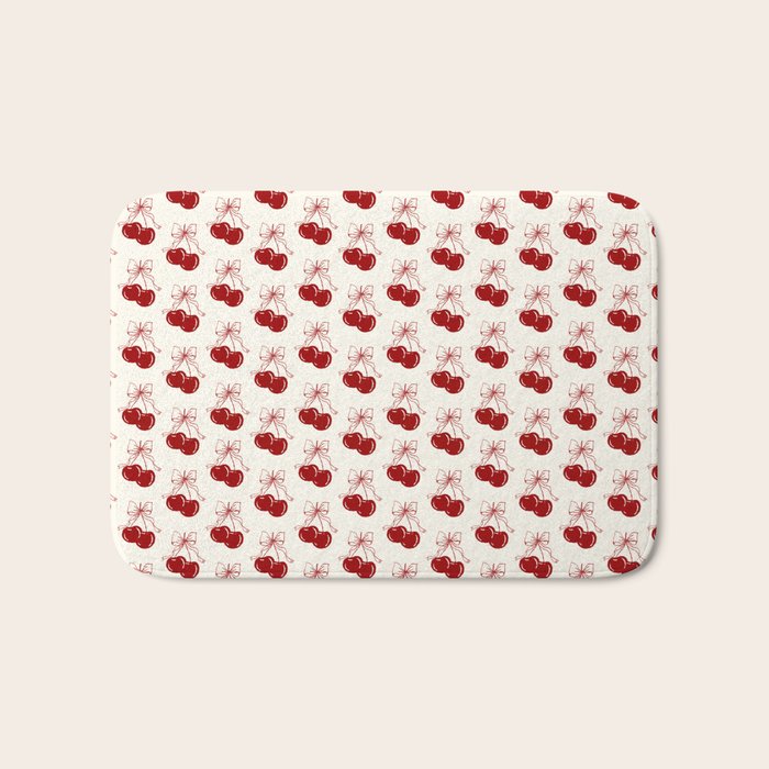 cherry coquette bows Bath Mat Gallery Image 1