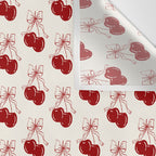 cherry coquette bows Wall Tapestry Gallery Image 3