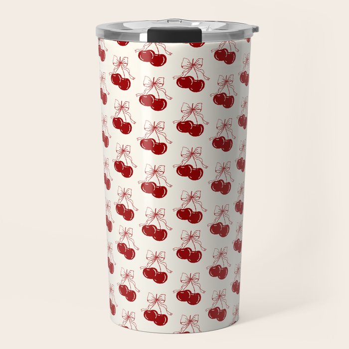 cherry coquette bows Travel Mug Gallery Image 1