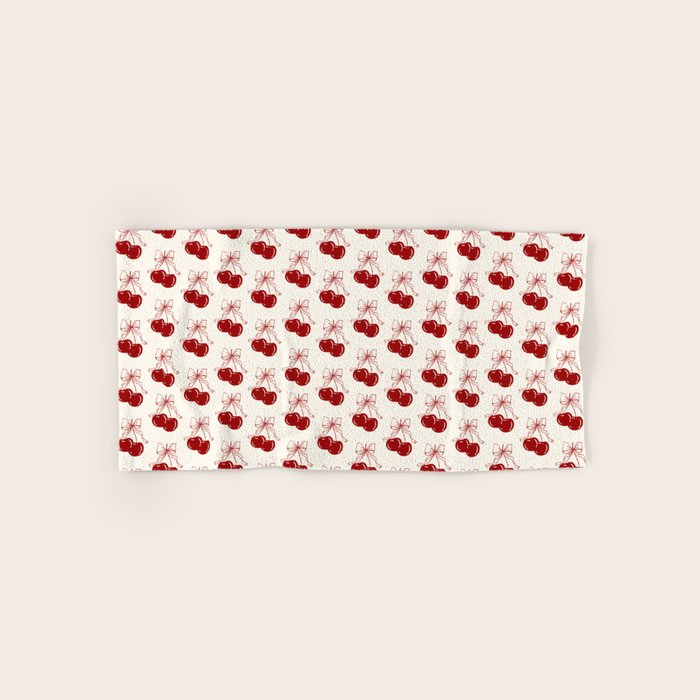cherry coquette bows Bath Towel Gallery Image 1