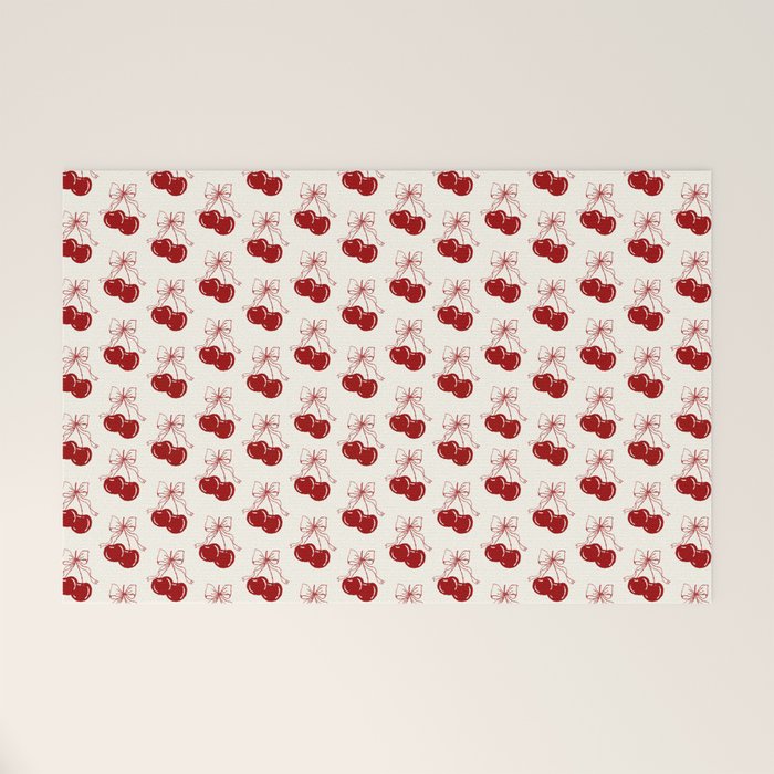 cherry coquette bows Welcome Mat Gallery Image 1