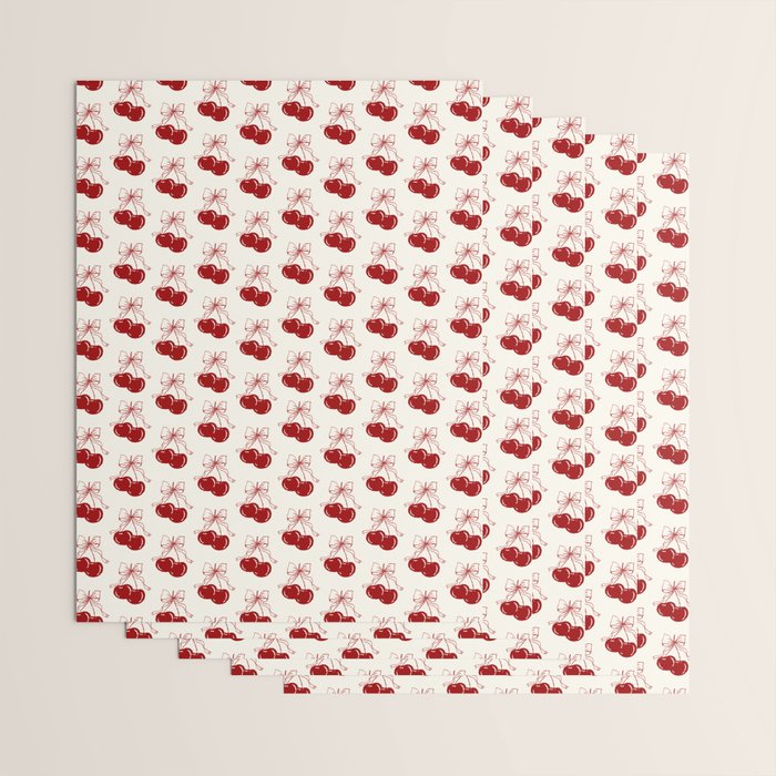 cherry coquette bows Wrapping Paper Gallery Image 3