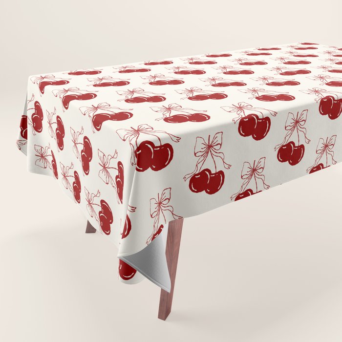 cherry coquette bows Tablecloth Gallery Image 1