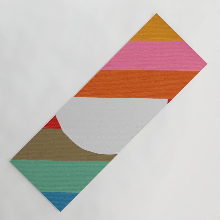 Diagonal Color Blocking - Rainbow Moon Yoga Mat Gallery Image 1