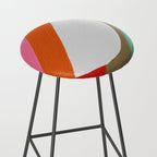 Diagonal Color Blocking - Rainbow Moon Stool Gallery Image 2