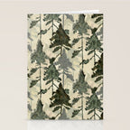 Enchanted Watercolor Pine Forest Stationery Card Gallery Image 2
