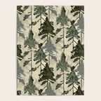 Enchanted Watercolor Pine Forest Poster Gallery Image 4