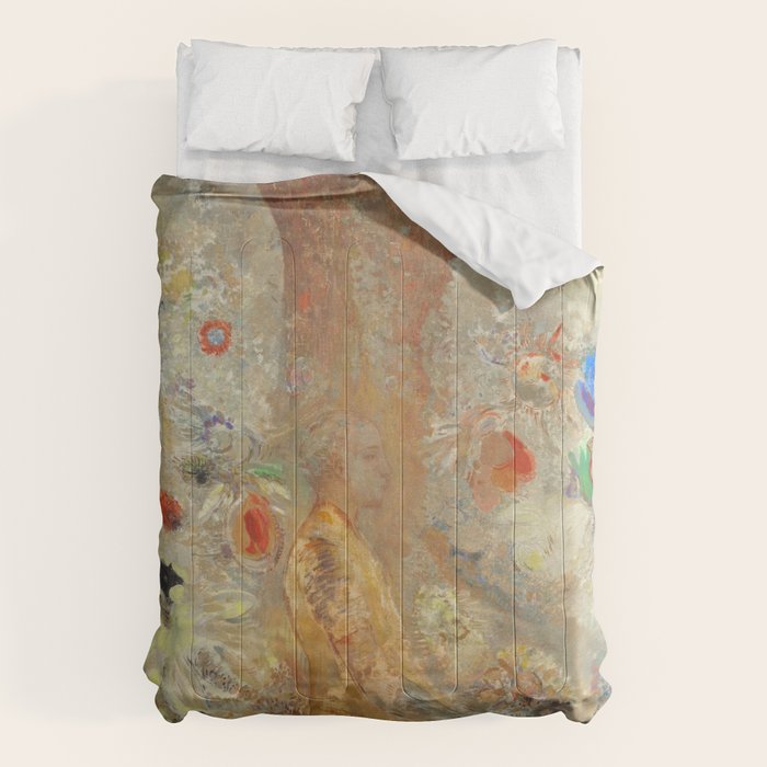 Odilon Redon - The Buddha (1904) Comforter Gallery Image 6