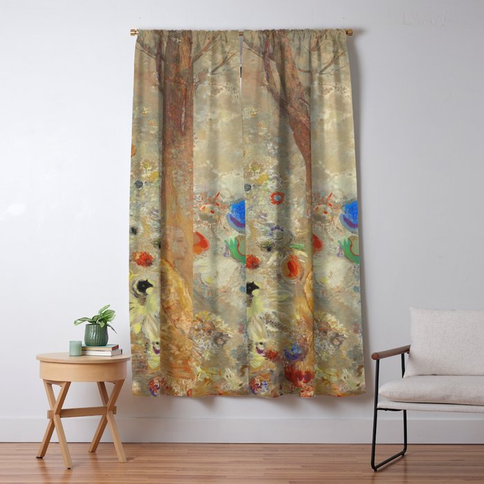 Odilon Redon - The Buddha (1904) Window Curtain Gallery Image 1