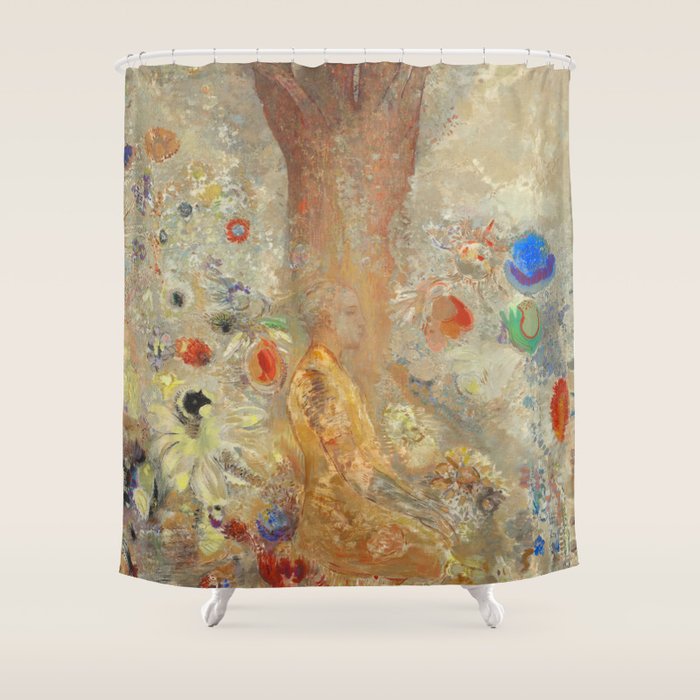Odilon Redon - The Buddha (1904) Shower Curtain Gallery Image 1