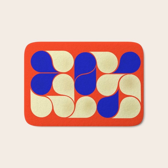 Mid-century geometric shapes-no10 Bath Mat Gallery Image 1