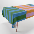 Abstraction_GEOMETRIC_STRIPE_LINE_COLORFUL_POP_ART_0701L Tablecloth Gallery Image 1